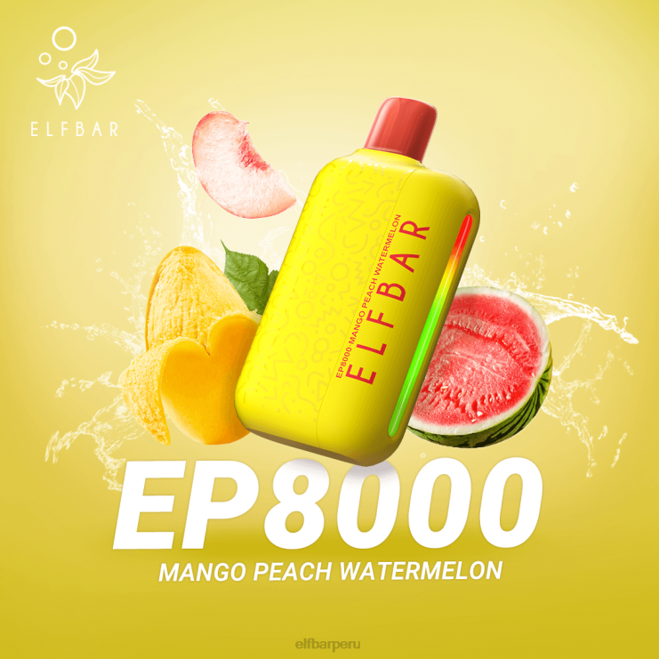 6DJVV71 ELFBAR vape desechable nuevos soplos ep8000 sandia mango durazno